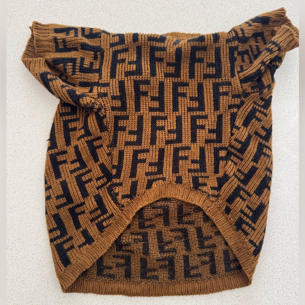 Brown and Black Patterned Sweater